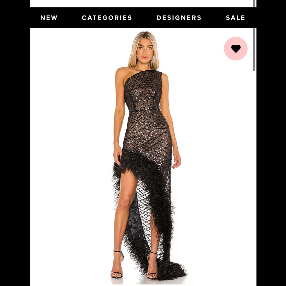 Sequin feather gown